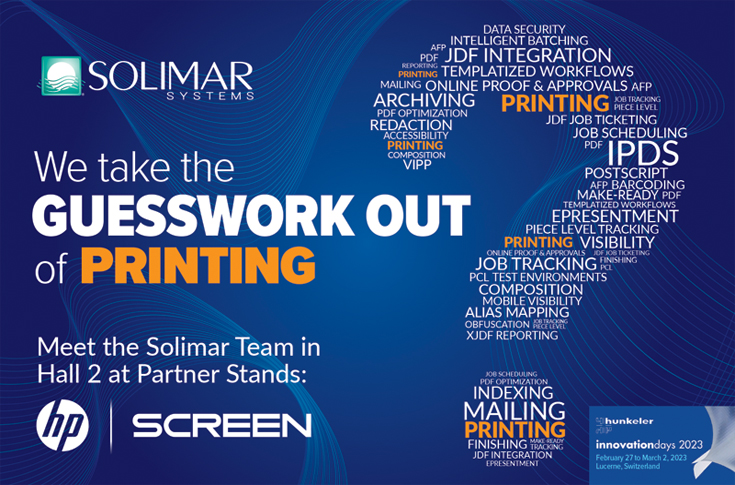 Solimar to demonstrate optimised workflow at Hunkeler InnovationDays 2023