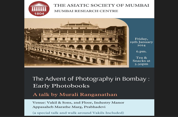 Talk on photography in early Bombay on 19 January 