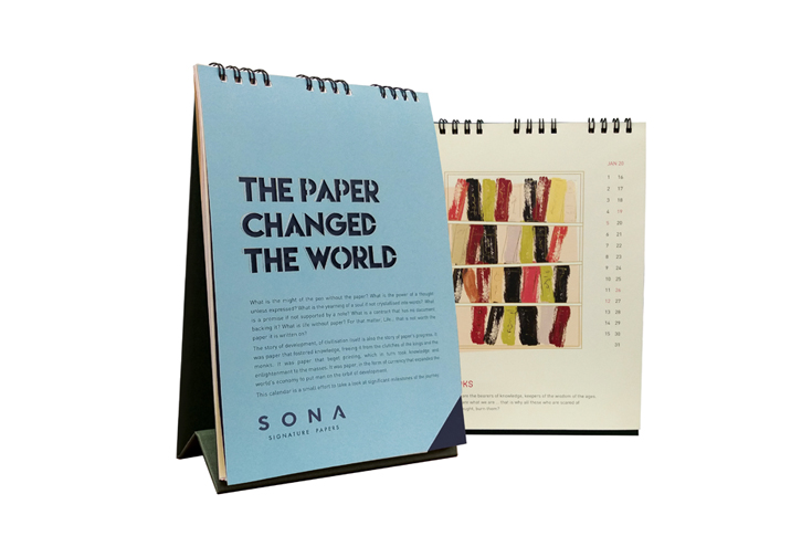 Sona calendar chronicles how paper changed the world