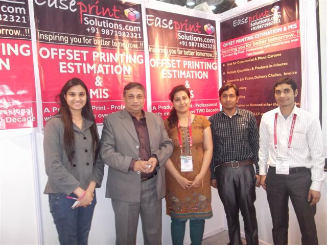 Easeprint showcases offset printing estimation and management information solutions at PrintPack India 2013