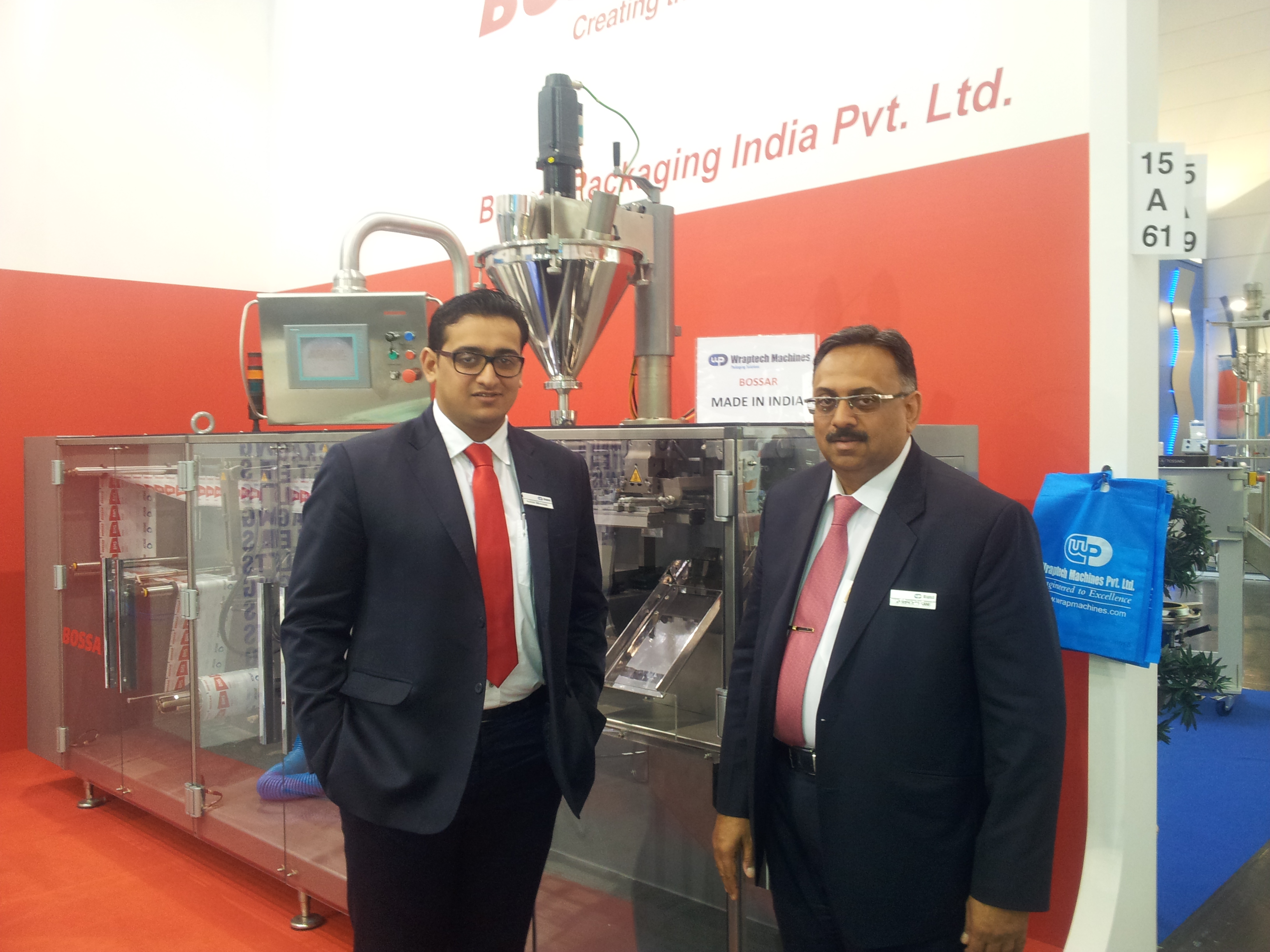 Wraptech presents first made-in-India Bossar B1400 at Interpack 2014