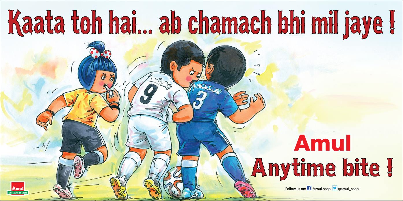 Amul print ads capture the essence of the beautiful game