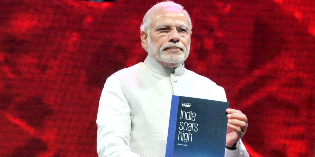 PM Modi unveils PrintStop-printed KPMG report