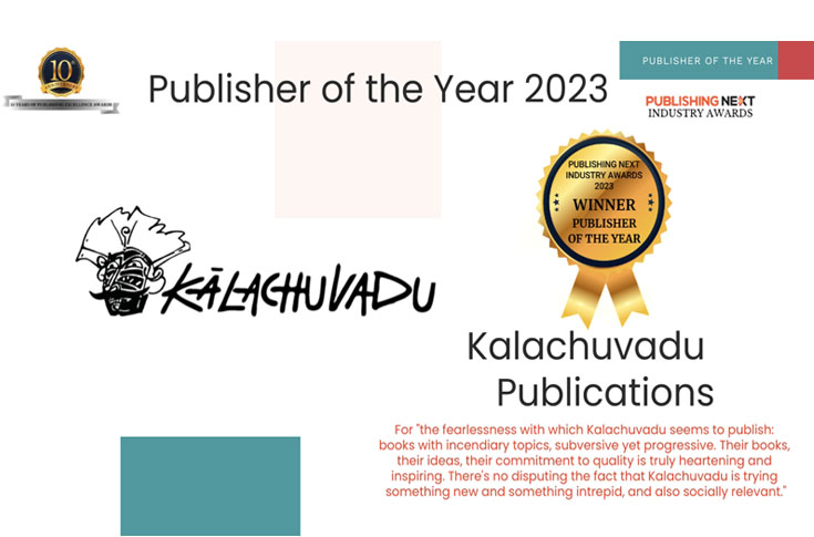 Kalachuvadu Publisher of the Year in Publishing Next Industry Awards 2023