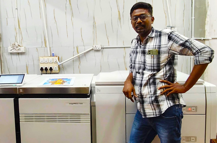 Green Print sticks to Canon for stickers                    