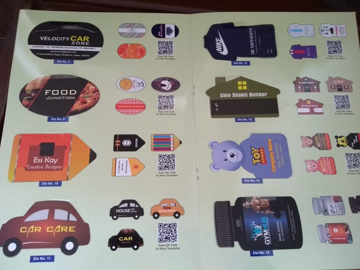 Super Prints’ die-cut visiting cards at Sign India 2018