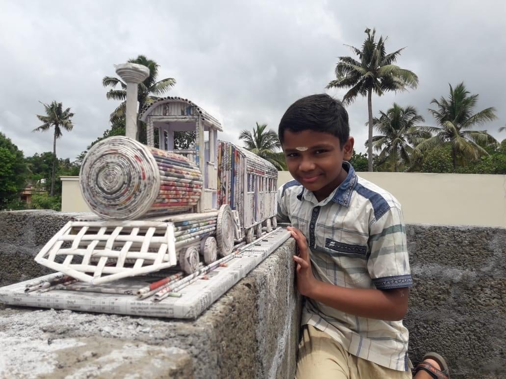 Railways awestruck by 12-year-old's paper train