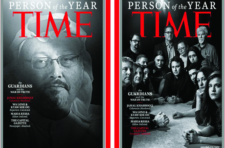 Slain, jailed journalists named Time’s Person of Year