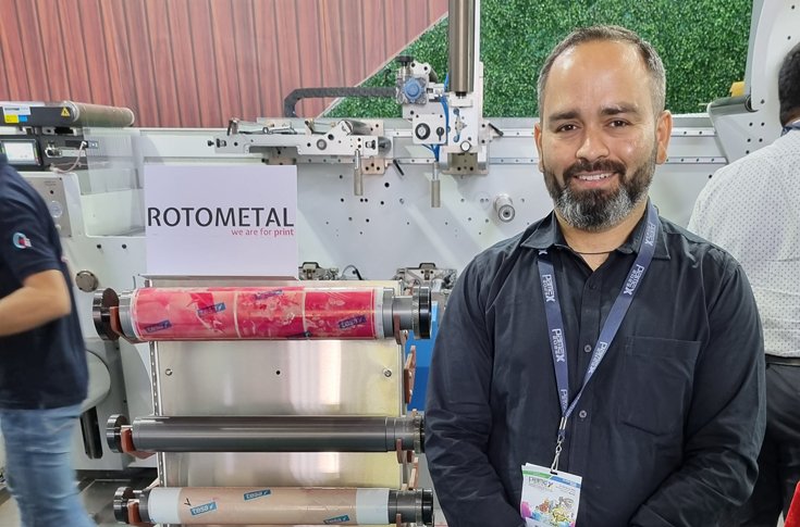 Pamex 2023: Rotometal antifriction cylinder at UV Graphics stall