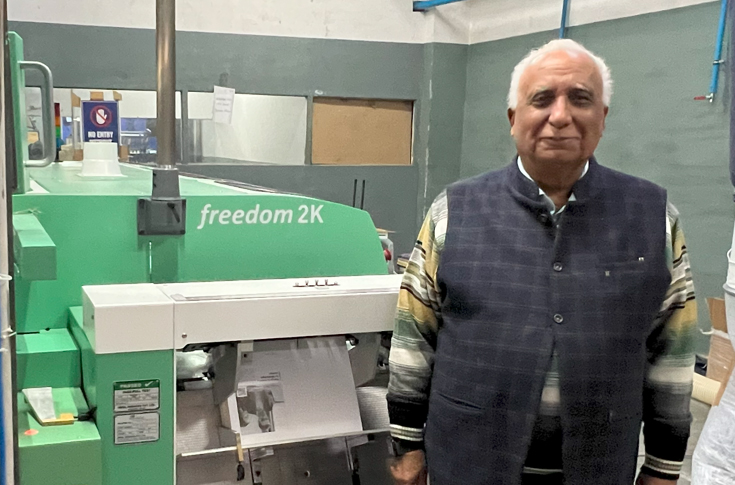 Saurabh's book journey with Bindwel at its Greater Noida factory