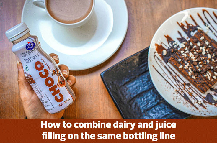 How to combine dairy and juice filling on the same bottling line