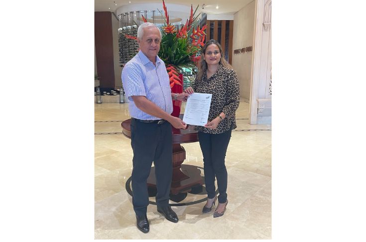 Nalani Madhushani as SLAP’s India brand ambassador for its trade show in October 2023   