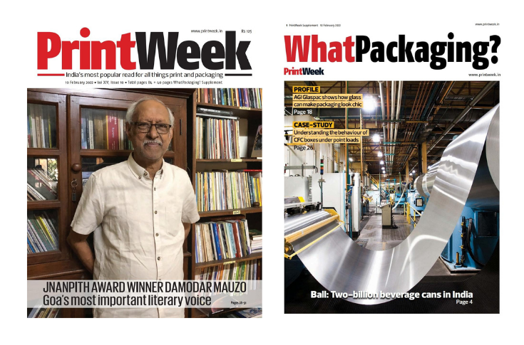 February 2022 edition of PrintWeek, WhatPackaging? out