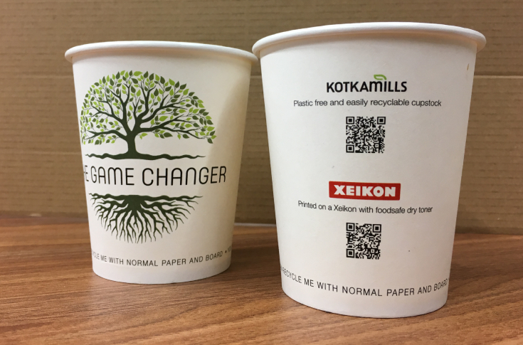 New business opportunities with digitally printed paper cups at Xeikon Cafe