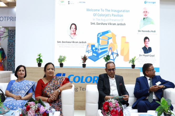 Minister inaugurates ColorJet pavilion at ITMA