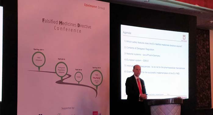 Edelmann hosts a conference on EU's Falsified Medicine Directives