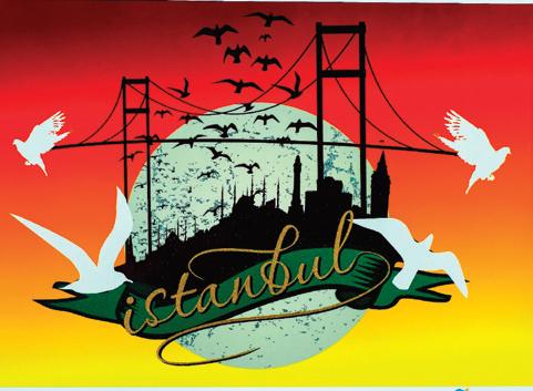 Screen print kit and DMI samples to adorn Grafica Flextronica stand