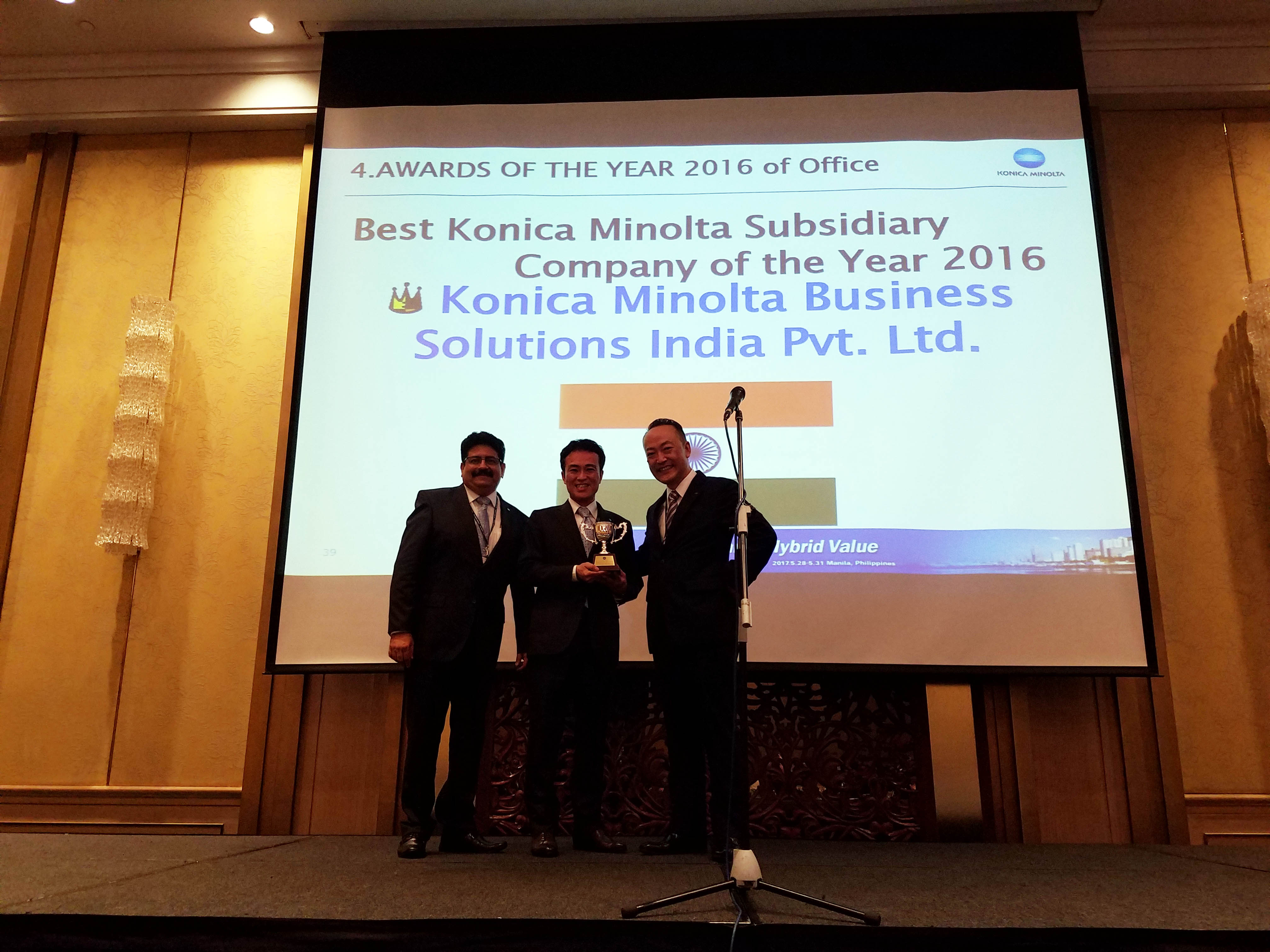 Konica Minolta India named best subsidiary of 2016