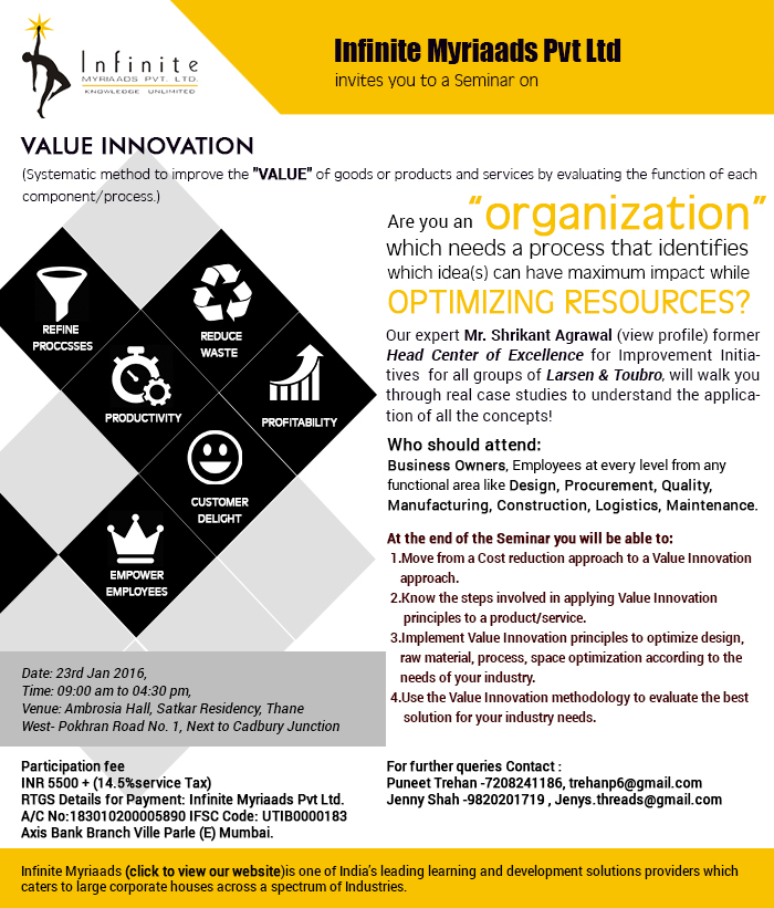 Infinite Myriaads Seminar