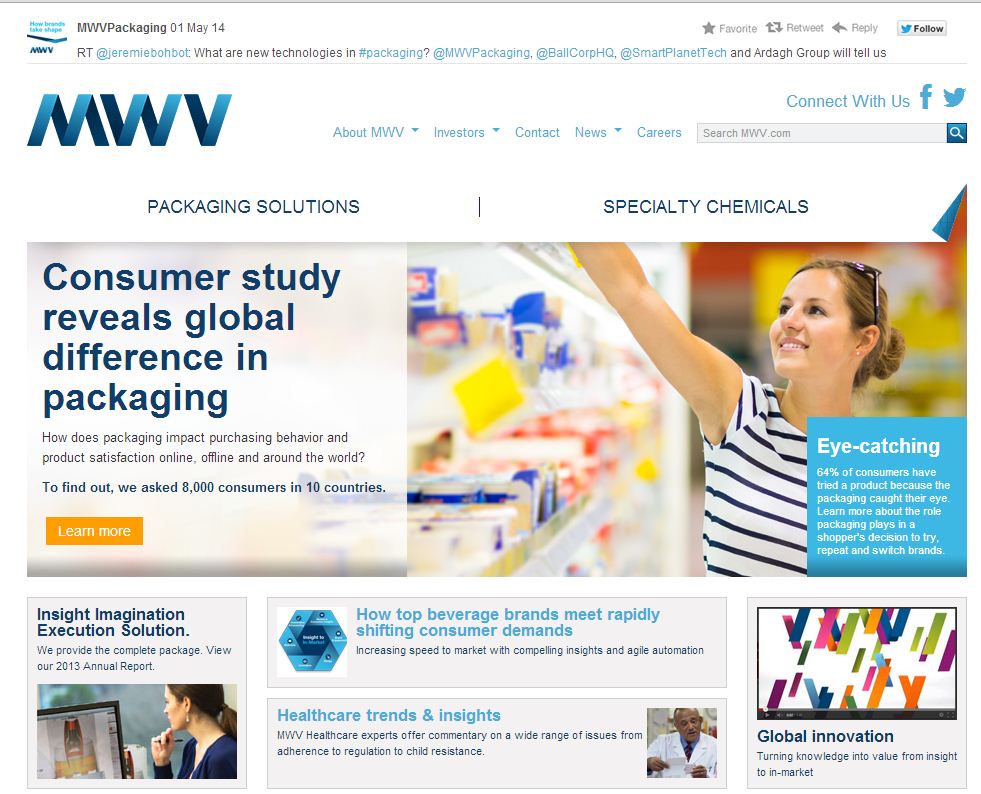 MWV features a new online avtar