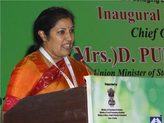 "India will be the fourth largest packaging power," says Dr D Purandeswari