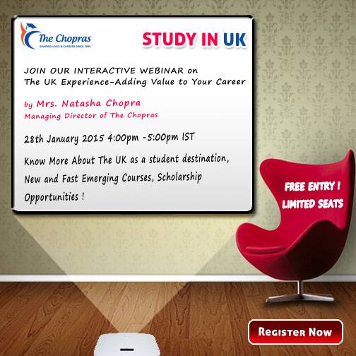 Webinar on the UK Study Experience - Adding Value to Your Career