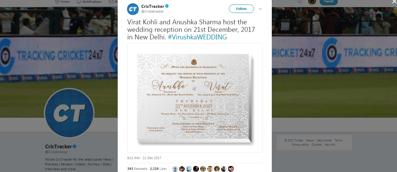 The invitation card too gets a spotlight