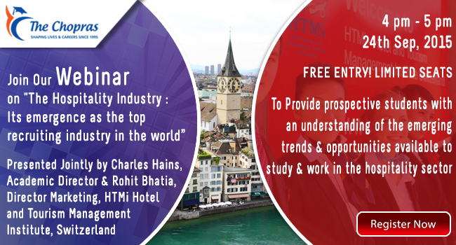 Online Webinar to Explore Opportunities in Hospitality Industry