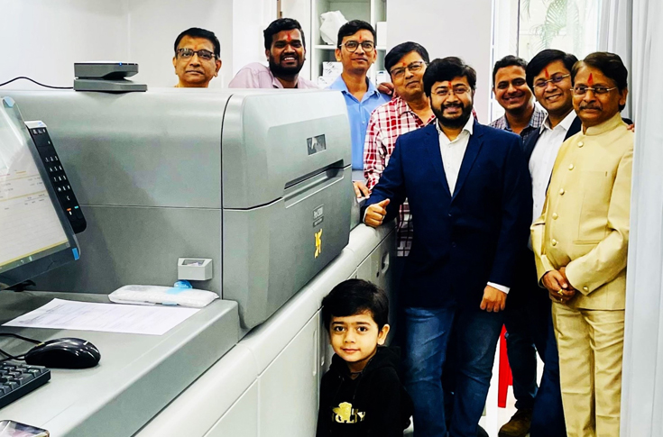 Sofine Color Lab operated by the Sonavane family uses Ricoh Pro C9200 digital production press for high-resolution photo printing, wedding albums, greeting cards, and commercial colour graphics