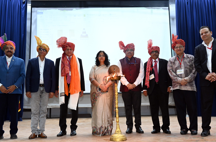Conference on printing industry sustainability inaugurated by Prof Pratibha Goyal at Dr Rammanohar Lohia Avadh University, featuring speeches from OPA president Parveen Aggarwal and industry leaders including Amit Khurana of TechNova India, focusing on greener printing practices and global collaboration