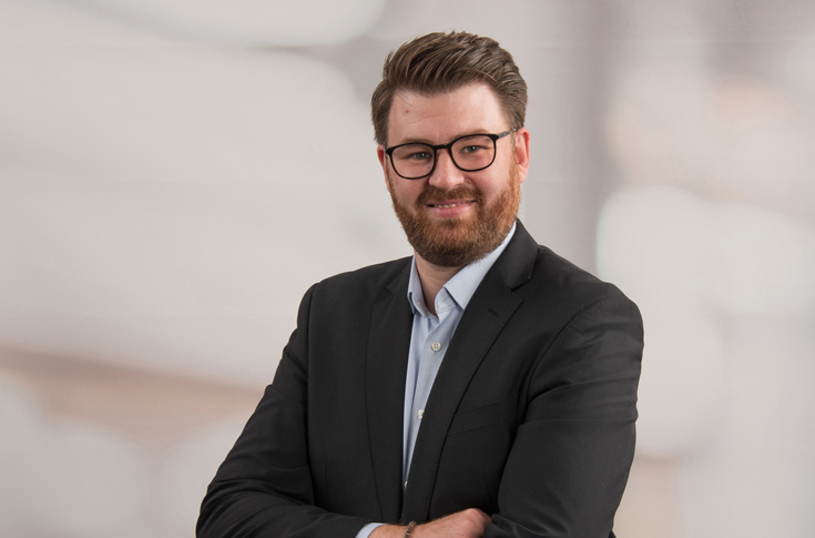 Michael Matthews, product manager at Domino, discussing sustainable digital printing solutions that reduce waste, energy use, and carbon emissions in the printing industry