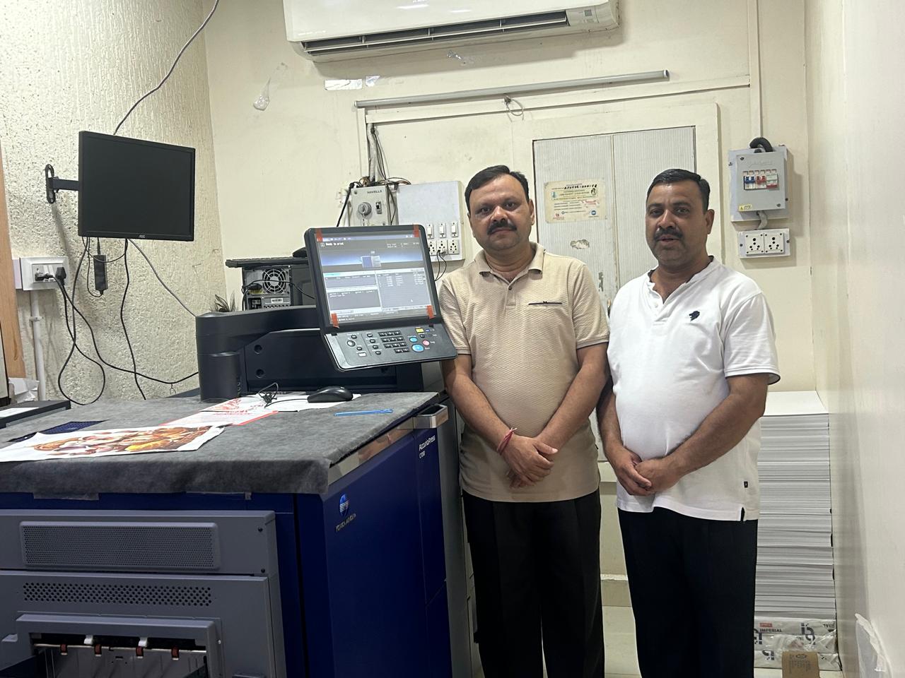 Trimurti Offset Services print shop featuring Konica Minolta AccurioPress C7090 installed in 2025, enhancing high-volume digital printing capabilities, replacing older models, and supporting faster production with advanced colour output and streamlined workflows