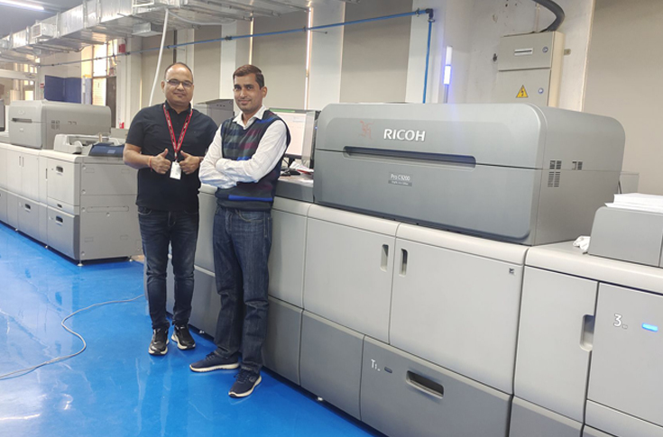 Fineline India production facility equipped with Ricoh Pro C9200 digital printing presses for label manufacturing
