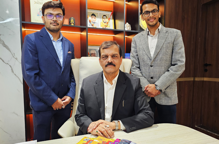 Atul Goel and family at Kaveri Print Process discussing Komori Lithrone G37 installation, highlighting high-volume book printing operations, improved production efficiency, and expansion in commercial book publishing capacity