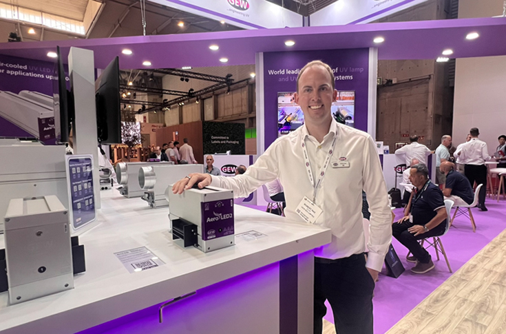 LED curing system integrated into narrow web label printing press