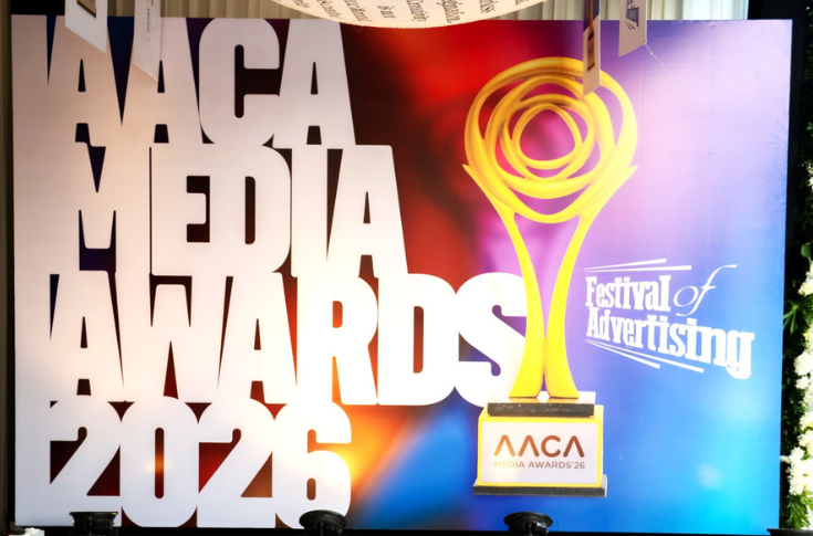 AACA Media Awards 2026 ceremony in Ahmedabad with advertising professionals, red carpet event, and award presentations celebrating creativity and achievements across multiple media platforms