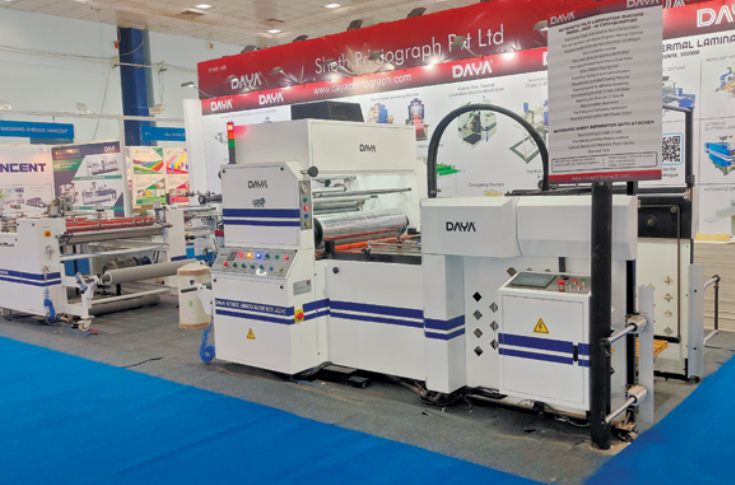 Daya Jazz automatic film laminator used for high-speed BOPP and specialty film lamination in post-press packaging and printing opera
