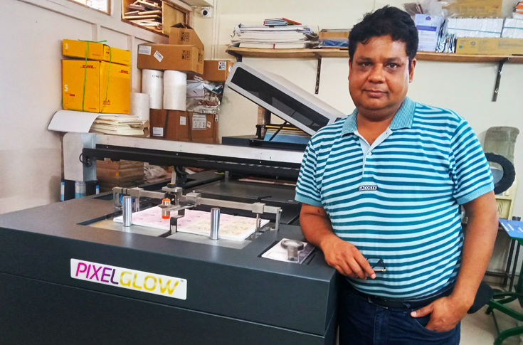Aryan Enterprises using the PixelGlow for premium wedding invitations, greeting cards, and speciality print embellishments