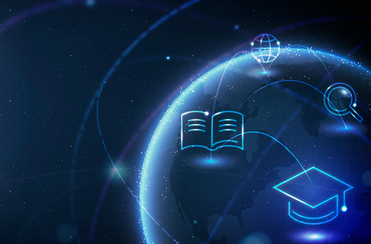 Students and teachers engaging with modern digital learning tools in a classroom, representing the growth and innovation of the EdTech sector in 2025