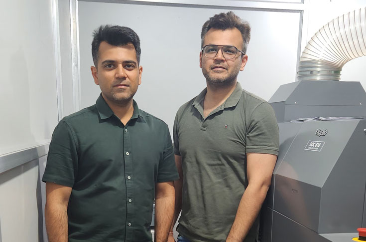 Wee Print production facility using Duplo DDC810 with foiler for in-house digital post-press finishing, enabling premium embellishments and short-run print production
