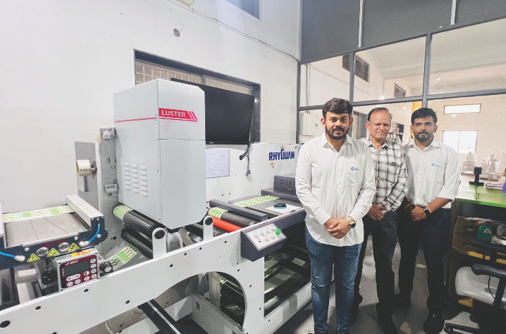 Vertex and Vimal Flexoprint label and flexo printing facility in Rajkot, showcasing advanced narrow-web printing and digital production expansion in the packaging sector