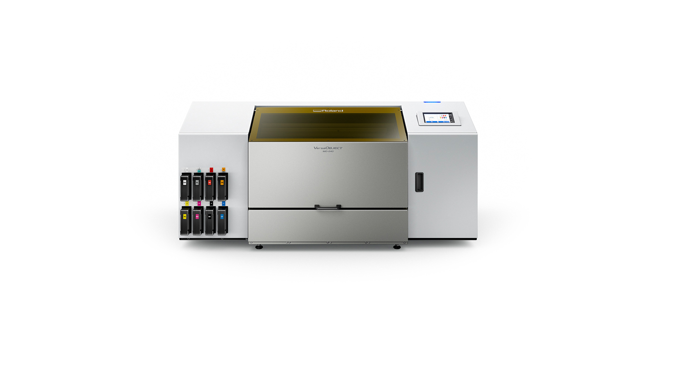 Roland showcases VersaObject MO-240 UV flatbed printer, VersaStudio BY-20 DTF printer, AP 640 resin printer, UG 642 UV printer/cutters, ER 642 eco-solvent printer, and VG3-640 inkjet printer/cutters at Media Expo Mumbai