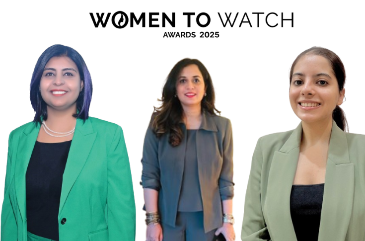 Portrait-style depiction of women leaders in print and packaging industry discussing flexographic printing, marketing communications, and publishing innovation in a professional setting
