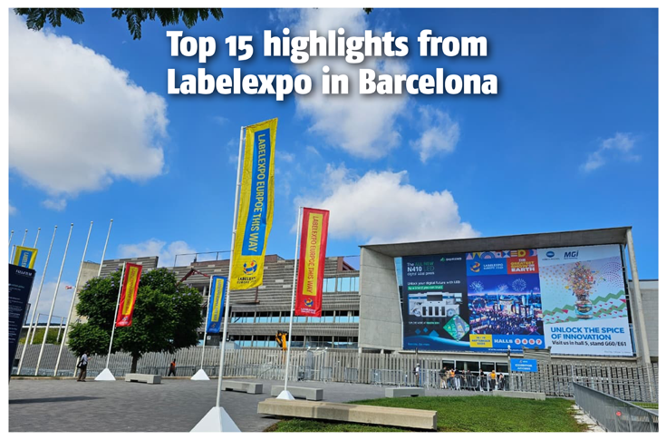 Labelexpo Europe 2025 exhibition floor showcasing label and packaging machinery