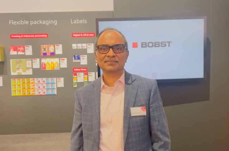 According to Venugopal Menon, zone business director of BU printing converting, Indian sub-continent at Bobst, the company boldly focused on shaping the future of the packaging world rather than showcasing machinery at Drupa. “The idea behind this is that Bobst doesn’t just sell machines, but offers productivity and solution.”  To achieve this, Bobst introduced the Bobst Connect system that allows machines to be connected, gather data, and enable analysis for performance improvement. “This system is integrated into various packaging solutions such as label, corrugated, folding carton, and flexible solutions. The goal is to offer connected machines that can provide valuable data for optimising performance and application solutions,” explained Menon.  Automation has been one of the areas in which Indian packagers are showing interest, said Menon. “Every customer we speak to wants to depend less and less on people. For example, one of our customers who has installed an FFG line in corrugated has already put a robot line in place to collect the bulk bundles and palletising.”  In 2023, Bobst acquired Ducker Robotics as part of its vision for the future of the packaging world, where the entire packaging production line will be connected and much more automated