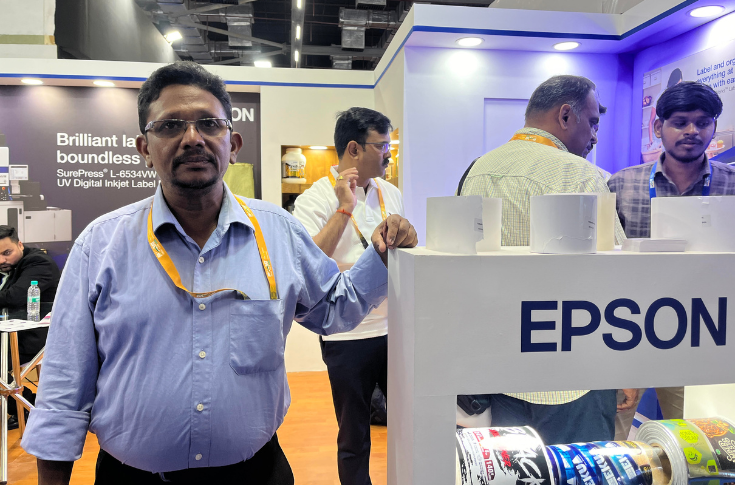 Jobin John, business development manager, Star Labels and Solutions, represented the Epson showcase 