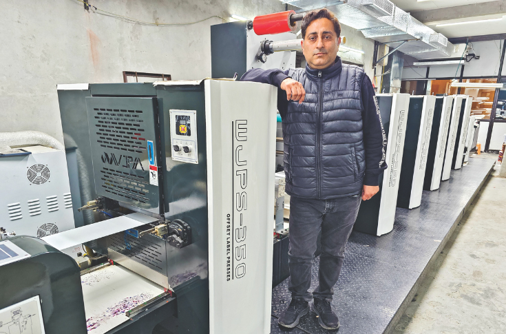 Printwell packaging and label printing facility in Haridwar operating Wanjie printing press for short- and medium-run label jobs, mono cartons, and rigid box production with cost-efficient automation and cold foil capability