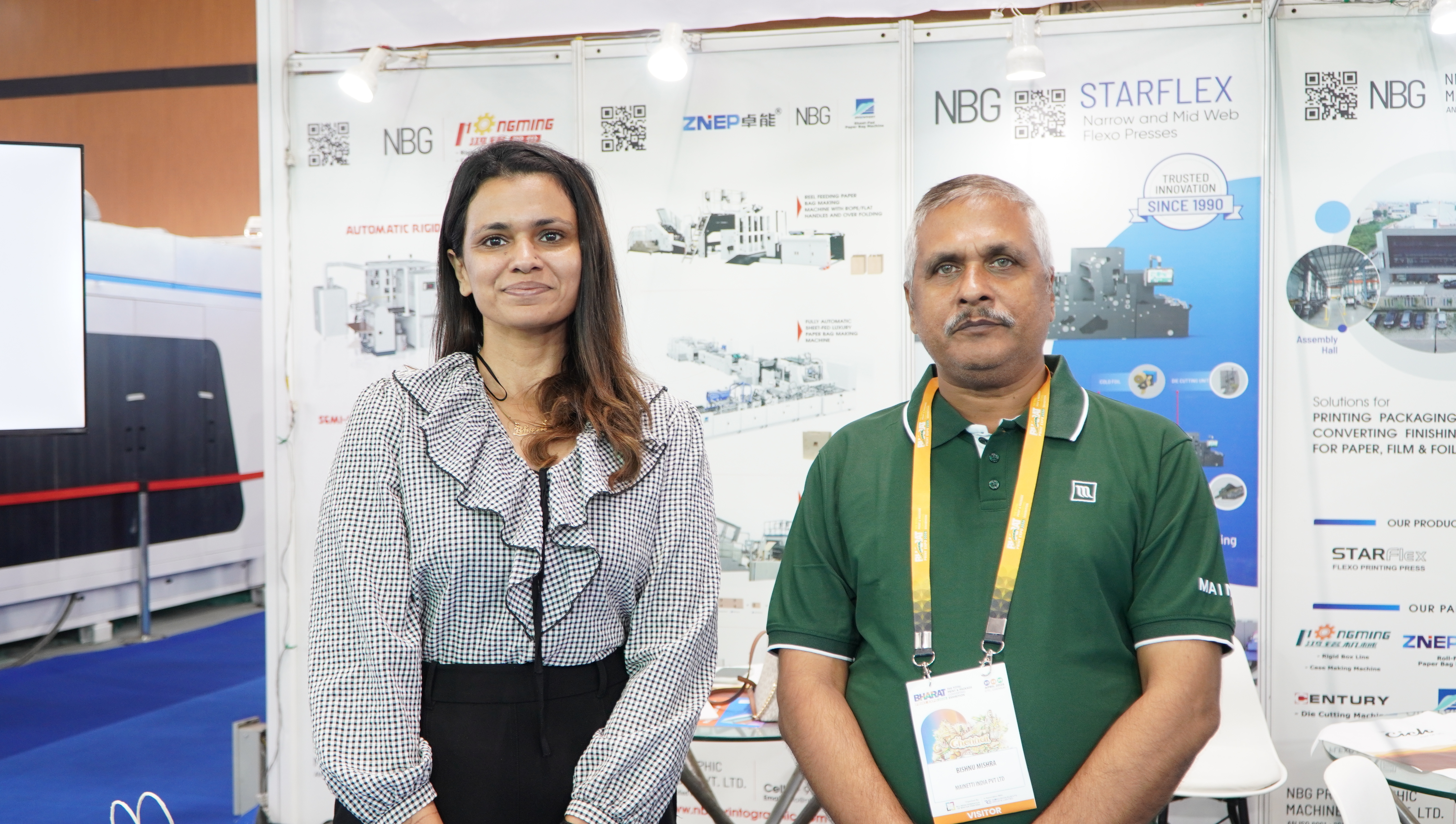 ZNEP-ZD450QXB paper bag making machine installed by NBG Printographic Machinery for Mainetti in Chennai