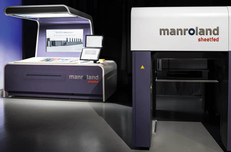 Manroland Sheetfed World Evolution Tour showcasing the Roland 700 Evolution offset press with advanced automation, colour management, and sustainable packaging printing innovations across global print industry events
