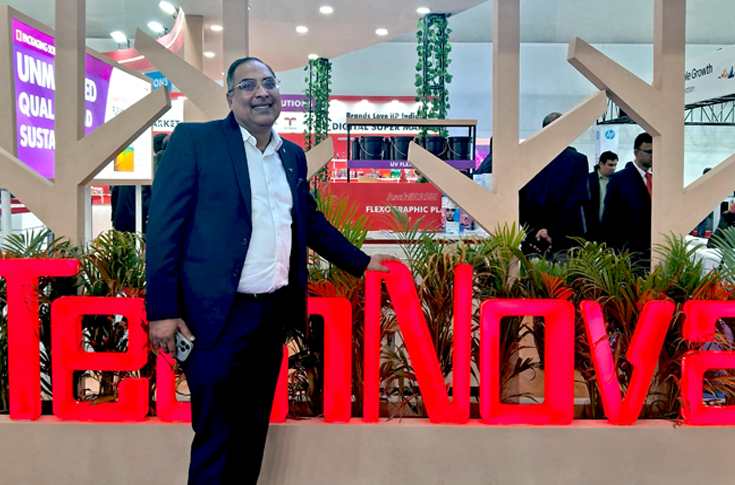 Amit Khurana of TechNova Imaging Systems discussing 2025 industry outlook, focusing on innovation, sustainability, and hybrid digital printing solutions